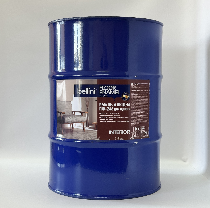 Емаль алкідна для підлоги "BELLINI" ПФ-266 (50кг) Жовто-коричнева